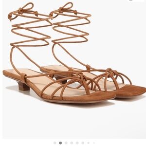 Veronica Beard Foley Ankle Wrap  Strap Sandals